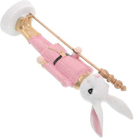 KAILIKETIY Osterhasen Ornamente Gebäck Brotständer Laterne Deckenleuchte Gebäckschutz Mädchen Kaninchen Künstliche Eier Nussknacker Figuren Hase Nussknacker Speisekammer Rosa