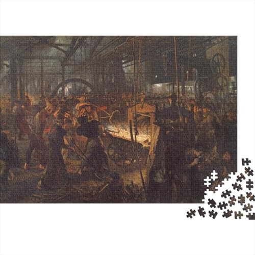 Adolph Von Menzel Puzzles, Kunst Puzzle 1000 Pieces, Museums Jigsaw Puzzle for Adults, Weltberühmte Gemälde Impossible Puzzlespiel, Board Puzzler