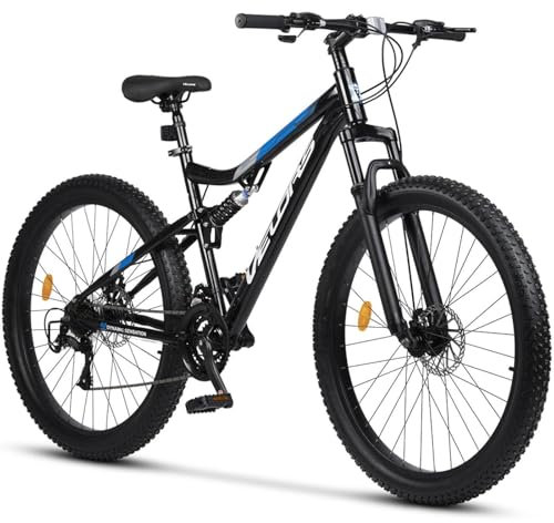 CARPAT SPORT Mountainbike 27,5 Zoll Mountainbike 3.0 Fat Tire Fully MTB Damen Herren 21 Gang, Kettenschaltung, Alu-Rahmen, Jugendliche Hardtail Fahrrad, Kinderfahrrad