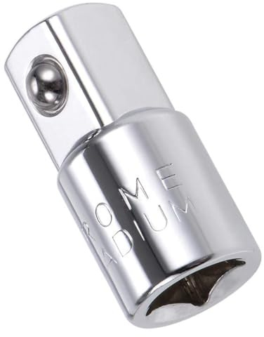 TOP-VIGOR 3/8 Inch Female to 1/2 Inch Male Socket Adapter, Chrome Vanadium Steel 3/8 to 1/2 Adapter with Ball Detent for Ratchets and Hand Tools