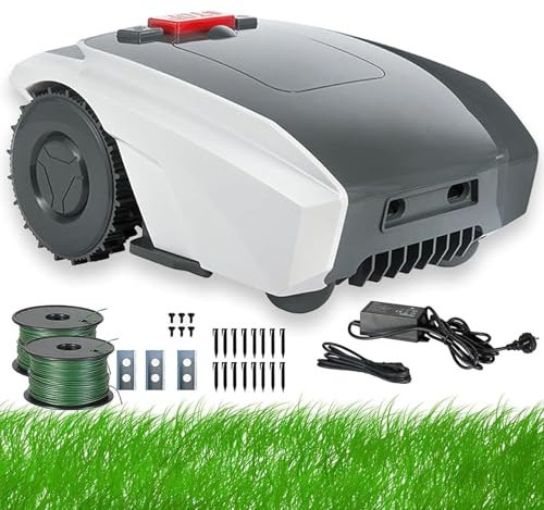 DDZJTPP Mähroboter Ohne Begrenzungskabel Für Gärten Bis 1500㎡ (3D Hindernisvermeidung,Intelligente Routenplanung,Einstellung des Verbotenen Bereichs,Videomanager)