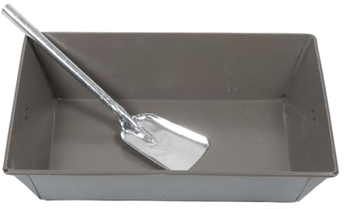 Gatuida Bac À Cendres CheminéE En MéTal Avec Pelle À Charbon - Plateau Amovible RéSistant À La Chaleur Pour Foyer Et Feu De Camp - Accessoire Pratique Pour Nettoyage Et Entretien Du PoêLe À Bois