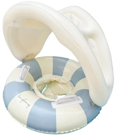 Bouee Bebe - Avec Parasol Détachable Réglable - Flotteur Gonflable Pour Piscines - Piscine Empêcher Le Retournement Flotteur - Pour Tout-Petits Pour 3 À 48 Mois Pour La Plage, La, Le Bain, L'Extérieur