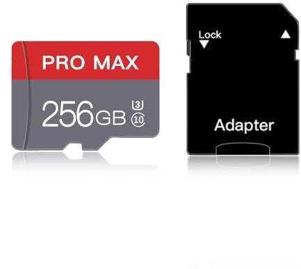 256GB Micro SD Card with Adapter High Speed Memory Card C10 A1 Memory TF Card for Camera/Dash Cam/Smartphone/Tablet/Drone T1