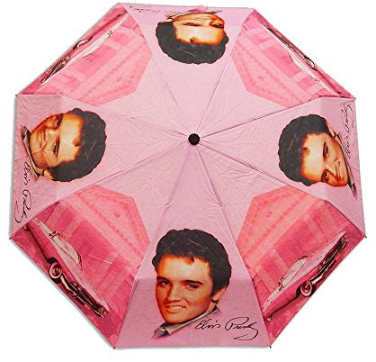 Midsouth Products Elvis Presley Faltbarer Regenschirm Pink mit Cadillac