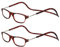 TBOC Pack: Lesebrille Lesehilfe für Herren Damen – (Zwei Einheiten) Dioptrien +2.00 Braun Schildpatt Fassung Stärke PC Handy Faltbar Frau Mann Magnetverschluss Clip Alterssichtigkeit Presbyopie