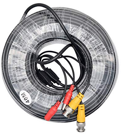 MASO Câble d'alimentation vidéo BNC 15 m RCA DC pour caméra de vidéosurveillance et enregistreur vidéo numérique