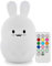 Tianhaixing Veilleuse Enfant Lampe Lapin Silicone Souple Lampe Chevet 9 Couleurs Rechargeable Télécommande LED Veilleuse pour Cadeau/Bureau/Chambre à Coucher/Salon/Extérieur