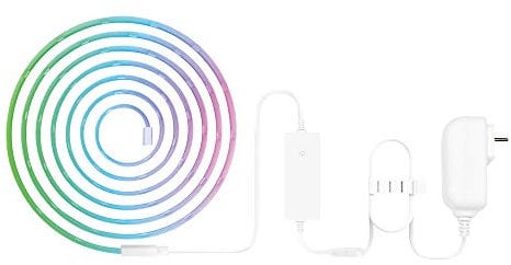 Woox LED Strip Lights Smart 5 Metres Smart WiFi Wireless App Controlled RGBW Dimmable for Home Kitchen TV Party, Working with Android, iOS, Alexa and Google Home (1 Pack), White, R4106