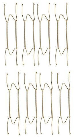 sourcing map Plate Hanger, 14-inch W Type Zinc Plated Invisible Wall Decorative Hooks, 8 Pcs