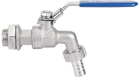 Wasserhahnkugelhahn,Edelstahl Wasserhahn Kugelhahn 1/2 Zoll Weldless Bulkhead Schlauch Barb Bierhahn