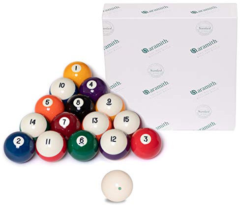Aramith Crown Standard Billardkugel-Set 5,4 cm mit magnetischem Queue-Ball, grünes Logo