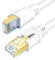 DDMALL Cable Ethernet Cat8 de 25 metros, Cable de Red Alta Velocidad RJ45 40Gbps 2000MHz, Cable LAN con Conectores RJ45 Chapados en oro para Routers, Módems, PC, Xbox y Gaming (Blanco)