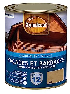 Xyladecor - Lasure Protectrice pour Bois Extérieur - Façades, Bardages, Chalets - Couleur : Satin Chêne - Quantité : 1L - 5324307