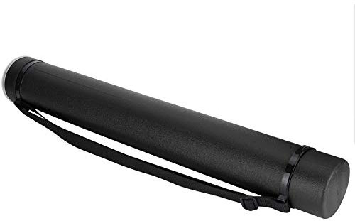 Telescoping Drafting Tube Adjustable Moderate Plastic Easy to Open Drawing Storage Tube Extendable Storage Tube Extendable for Artworks for Maps(Black)