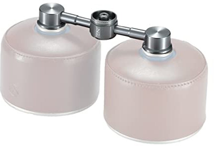 CAMPINGMOON 2 Inlet Backpacking Camping Stove Adapter, Inlet: EN417 Lindal Valve, Outlet: EN417 Lindal Valve Z52