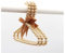 Egurs Kleiderbügel mit Perlen und Schleife Bunte Perlenkleiderbügel 2 Stück, Gold 30cm