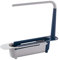 Organizador escurridor de utensilios retráctil y acoplable para el fregadero (blanco&azul)