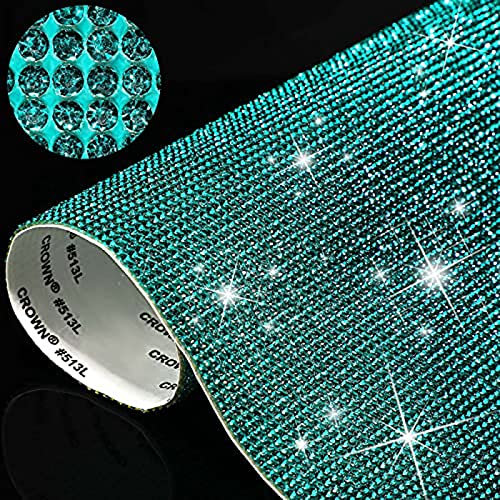 IRIVER BLANK 12000 Stück 2mm Strasssteine Aufkleber in Blättern, Selbstklebende Hitze-Reparatur Kristall-Edelsteine mit Glitzereffekt, perfekt für Auto- und Basteldekoration(See Blue AB Color)