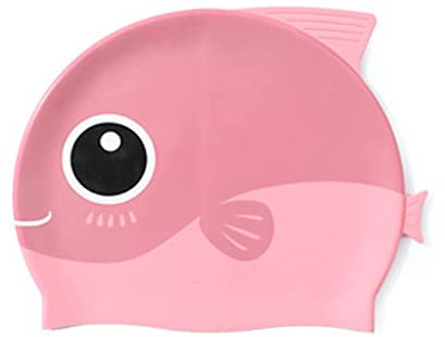 SHESHY Gorro de Natación Infantil - 100% Silicona Gorro Piscina Niño - Impermeable Cómodos Elástico Gorros de Baño - Lindos Sombrero de Natación