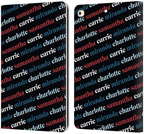 Head Case Designs Offizielle Sex and The City: Television Series Namen-Muster 2 Graphics Leder Brieftaschen Handyhülle Hülle Huelle kompatibel mit Apple iPad 9.7 2017 / iPad 9.7 2018