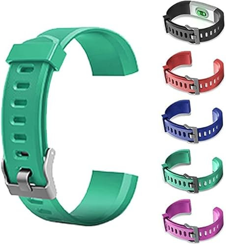Cymwer 1pcs Replacement Strap for ID115Plus HR Smart Watch, Adjustable Soft Silicone Replacement Wrist Watch Strap, Colorful Replacement Watchband for Fitness Tracker Watch(No Tracker)