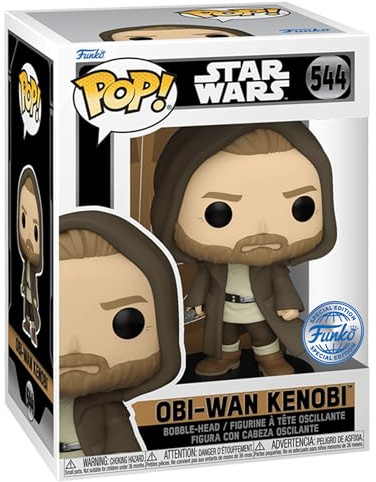 Funko Pop OBI-Wan Kenobi in Jedi Robe 544 Exclusive Box and Slip Protector Include
