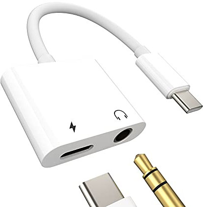 USB C Klinke Adapter 3.5mm Kopfhörer auf Type-c Ladekabel Splitter(2in1) DAC Aux Stecker kompatibel für Samsung Galaxy S22 Ultra S21fe Z Flip 4 A53 Ipad Pro Huawei P20 P30 P40 Xiaomi Pad 3.5+t