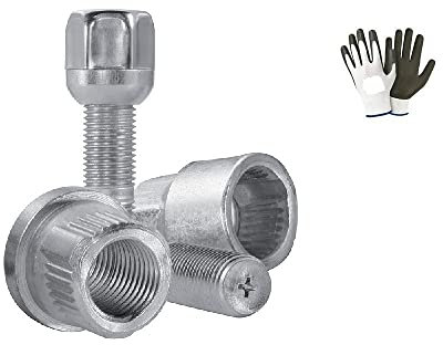 Compatible con Peugeot 807 dal - (DB5) Tornillos ANTIRROBO para Rueda DE Coche Llantas DE ALEACIÓN