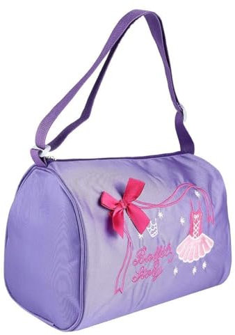 Agatige Borsa da Ballo per Ragazze, Tracolla Borsette Balletto Palestra Sport, Grande Capacità Regolabile per Bambini Ragazza (Viola)