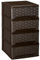 COM-FORT HOUSE | Cajonera Apilable de Plástico | Modelo Bambu | Color Wengue | Modelo de 4 Cajones | Cajones de Almacenamiento Modular