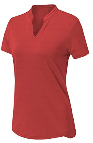 YSENTO Womens Sports Running Tops Short Sleeve Sport Shirts Quick Dry Ladies Golf Tennis Workout Yoga Tops(Red,S)