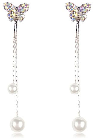 Ohrringe,ohrringe silber 925,Ohrringe Damen,Damen hängende ohrringe,Lang Quaste Schlangenkette Hängeohrringe,Hypoallergen,Schmuck für Frauen,für Frauen Erntedankfest Weihnachts Geschenk