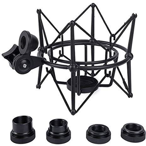 Seprendi Mikrofon-Sto?D?Mpferhalterung, Verstellbare Halterung, Aufnahmemikrofonst?Nder, Metallhalterung, Mikrofonst?Nder (Schwarz)