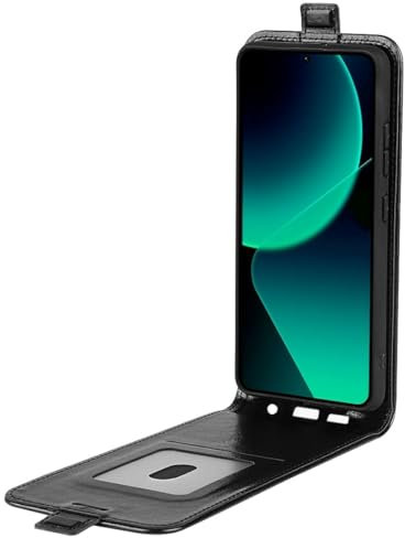 Wigento Für Xiaomi 13T / 13T Pro Fliptasche Premium Schwarz Hülle Case Cover Schutz Zubehör Etui Neu