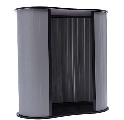 Froulaland Empfangstheke Messetheke Faltbar Empfangstresen Rezeptionstheken Verkaufstheke Verkaufstheke Rezeption Counter Round Ausstellungsstand Geeignet Für Produktpräsentationen 40 x 90 x 90 cm
