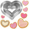 6 Stück Ausstechformen Herzbackform Set, 2.5-11.6cm Edelstahl Herz-Tortenring, Herz Keksausstecher, Fondant Herzausstecher für Valentinstag Geburtstag Thanksgiving DIY Plätzchen Kekse Tortendeko