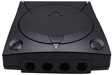 Replacement Protective Shell Case for Dreamcast DC,Transparent Plastic Full Protection Housing Box for Retro Video Game Console (Black)