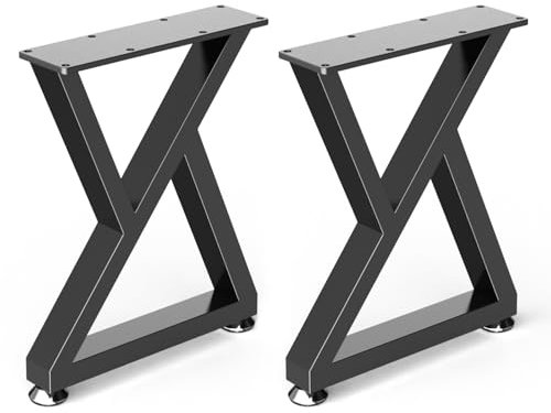 YheenLf Pied de Meuble en Métal, Vis réglables, Indépendantes et Stables, DIY Pieds de Meubles Lourds, Convient à la Table Basse, Bureau, 30x41.5cm, 2 Pack, Z-Type