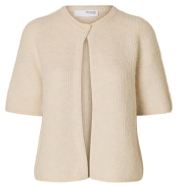 SELECTED FEMME Female Strickjacke Wollgemisch Kurzarm | Cardigan