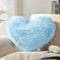 Chingcoo Herz Kissen, Kuschelkissen, Kuschelkissen geeignet für Wohnzimmer Sofa Schlafzimmer Bett Kissen Ästhetik 40 * 35 * 11 (Hellblau52)