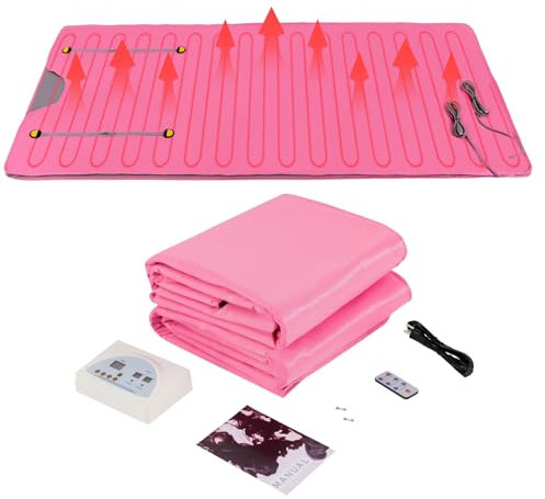 Couverture de sauna infrarouge avec minuterie et télécommande, circulation de chaleur à 360 degrés, couverture vapeur pour sauna à domicile, couverture infrarouge pour salons de beauté, spas, 180 x 80