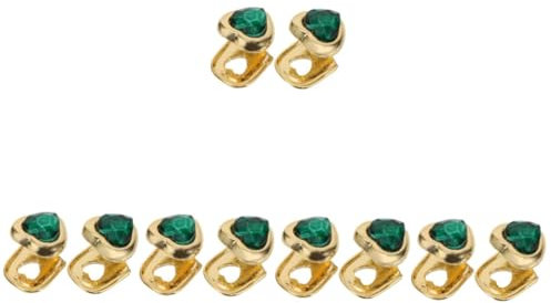 BESPORTBLE 4 Sätze Goldene Hosenträger Edelsteine ​​für Zähne Zahn Dekoration Zahn Edelsteine Gefälscht Kostümspangen Für Zähne Einzelzahngrill Metall Green 2 Stück * 4