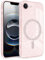 Newseego Magnetic Phone Case for iPhone 16e [Compatible with Magsafe], Clear Shiny Glitter Girls Women Screen Camera Shockproof Protection Bumper Dustproof Cover for iPhone 16e-Pink