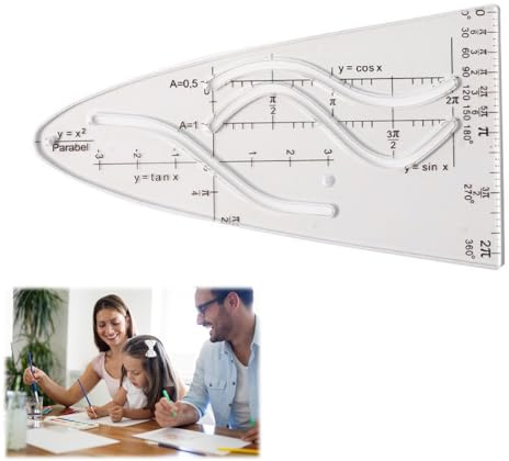 Parabelschablone Mathe, Kurvenschablone, Parabel Lineal, Normalparabel Schablone, für Sinus Kosinus Tangens Ein Wichtiges Hilfsmittel Für Studium Und Beruf