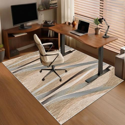 Tapis Chaise Gaming Antidérapant, Tapis Chaise de Bureau, Protège Sol sous Protection Sol Gamer Bureau Gaming Moderne pour Plancher de Bois, Parquet, Carrelage, Tapis de sol Gaming 180 x 200 cm