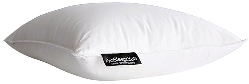 ProSleepClub Pro Duck Pillow, Handmade in UK – 30% European Duck Down & 70% Feather, 100% Cotton Cover, Standard (48x74cm) – OEKO-TEX, NOMITE & Downafresh Certified, 3-Year Guarantee, Medium