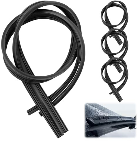 Zatixbu 8 Stück Scheibenwischer Gummi Universal, 80cm Naturkautschuk Wischergummi Ersatz, Silikon Ohne Knochen Wischergummi, Zuschneidbare Ersatzgummi für Auto/Bus/LKW (32 Zoll)