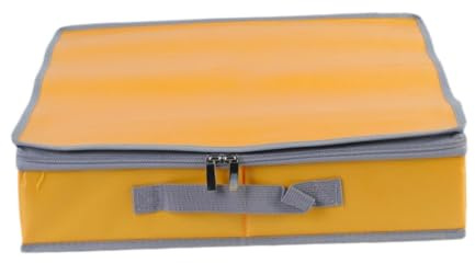 PETSOLA Arenero Grande Amarillo para niños con Tapa, Tela no Tejida Resistente, Plegable, con Cierre Cremallera, Accesorios para Juguetes Exterior.