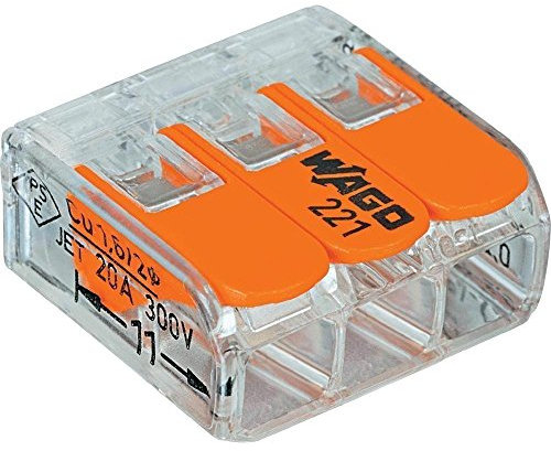 Wago 221-413 LEVER-NUTS 3 Conductor Compact Connectors 10 PK